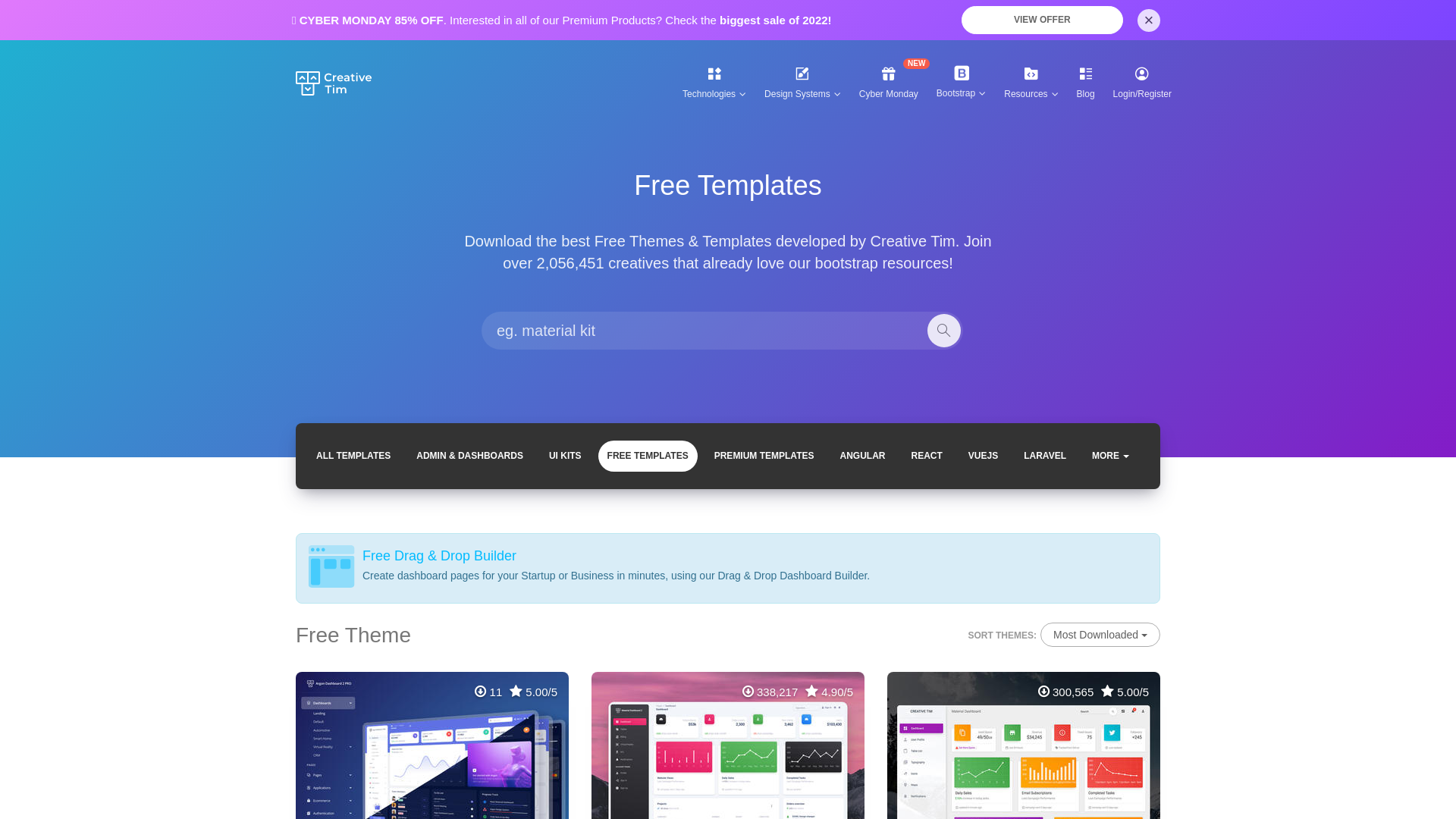 Best Sites to Download Free Static Web Templates - HTML, Tailwind, Bootstrap, Next.js and React