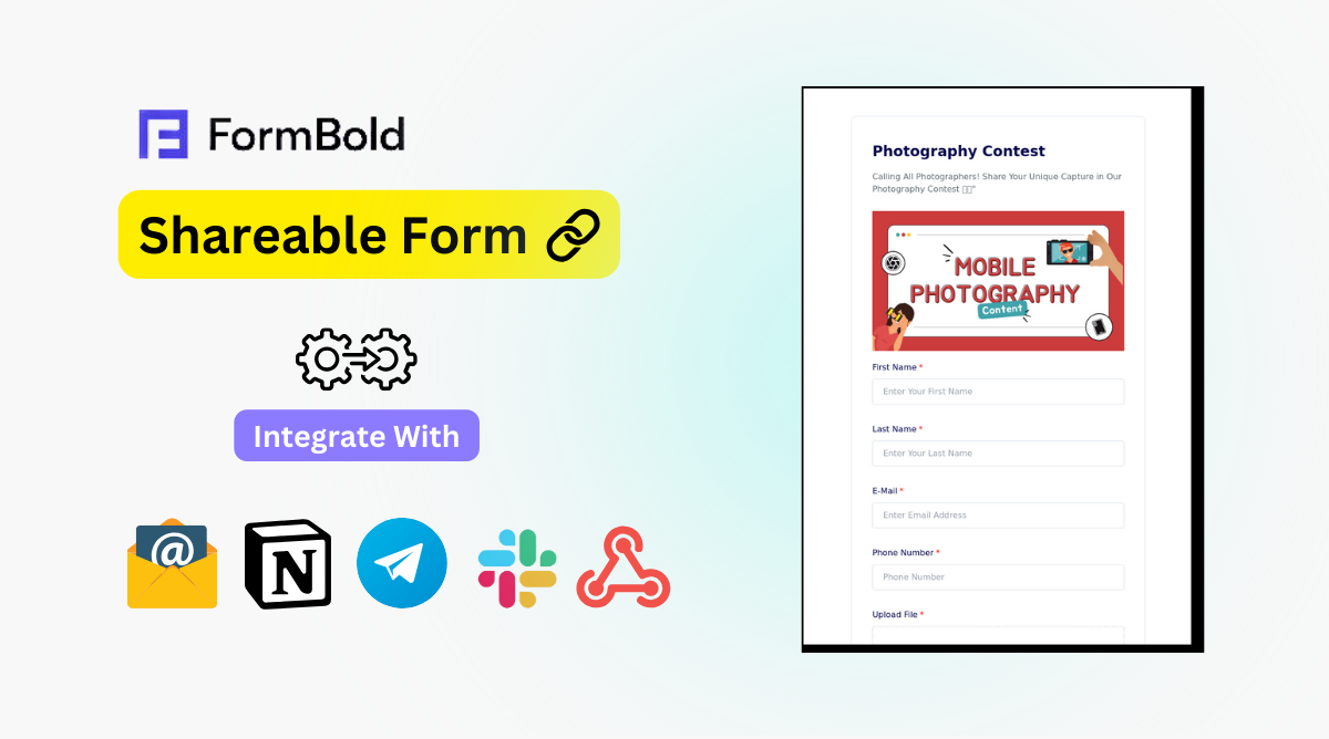 Creating Shareable Forms and Connecting Apps and Integrations