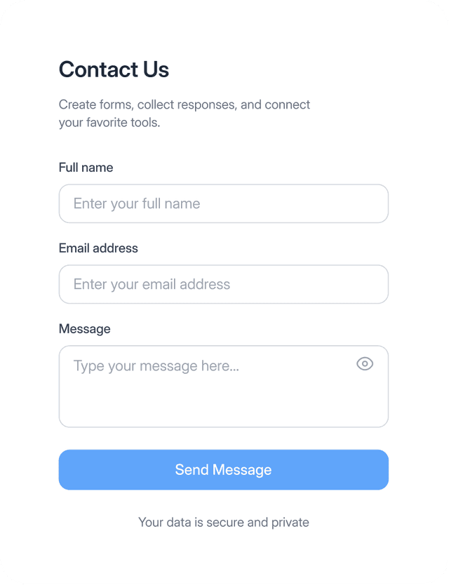 Contact Us Form Template