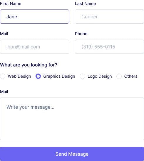 Simple HTML Contact Form