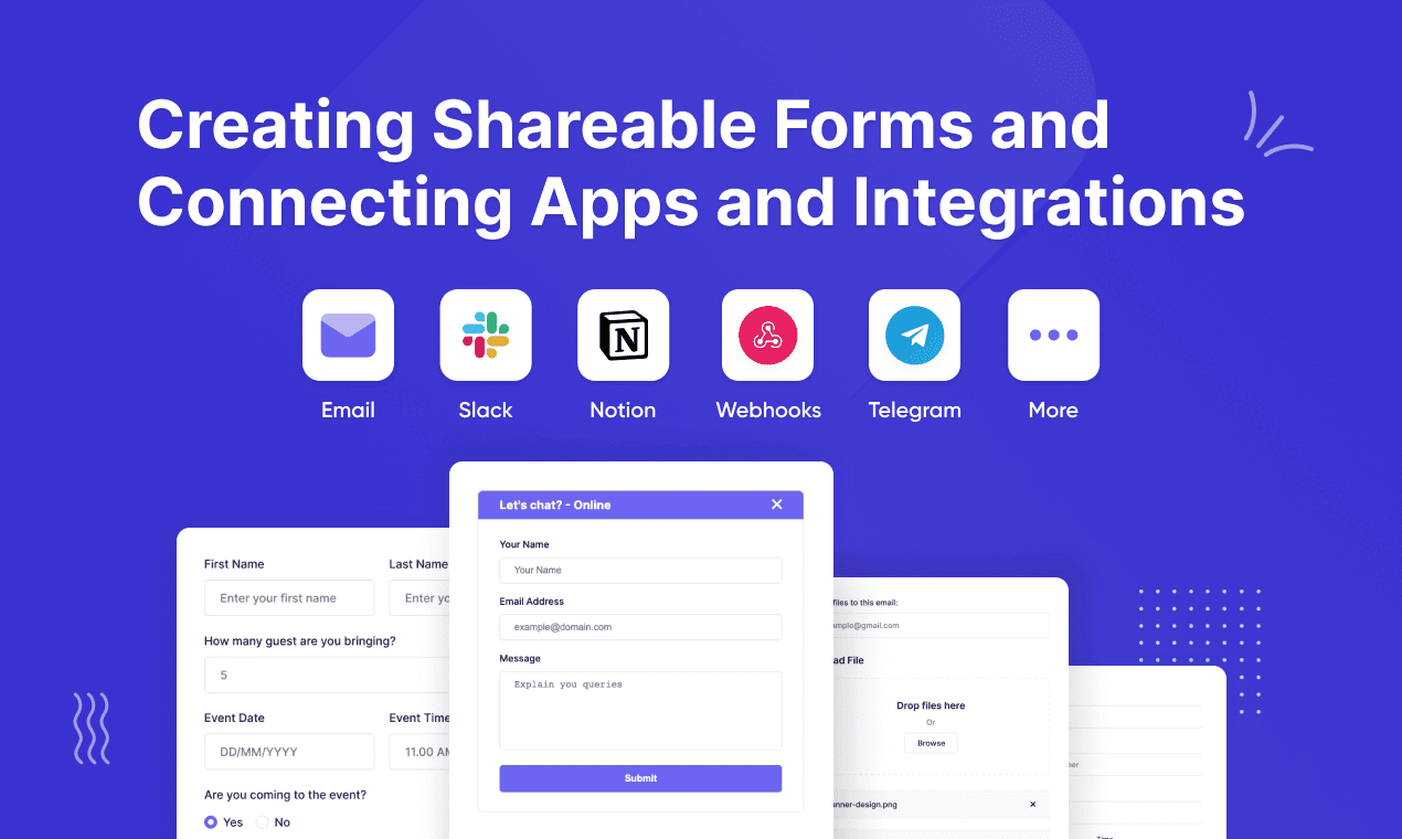 Creating Shareable Forms and Connecting Apps and Integrations