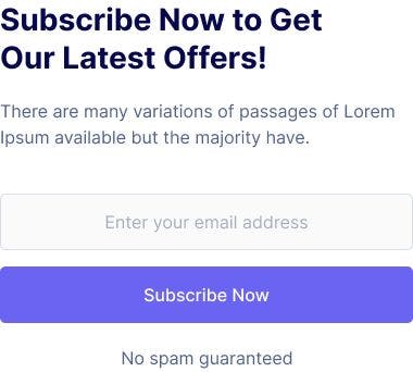 Email Subscription Form with Call to Action