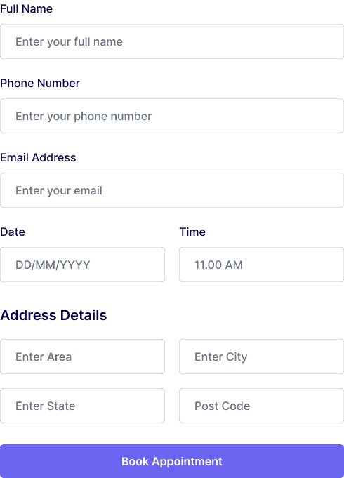Fully Working HTML Appointment Form