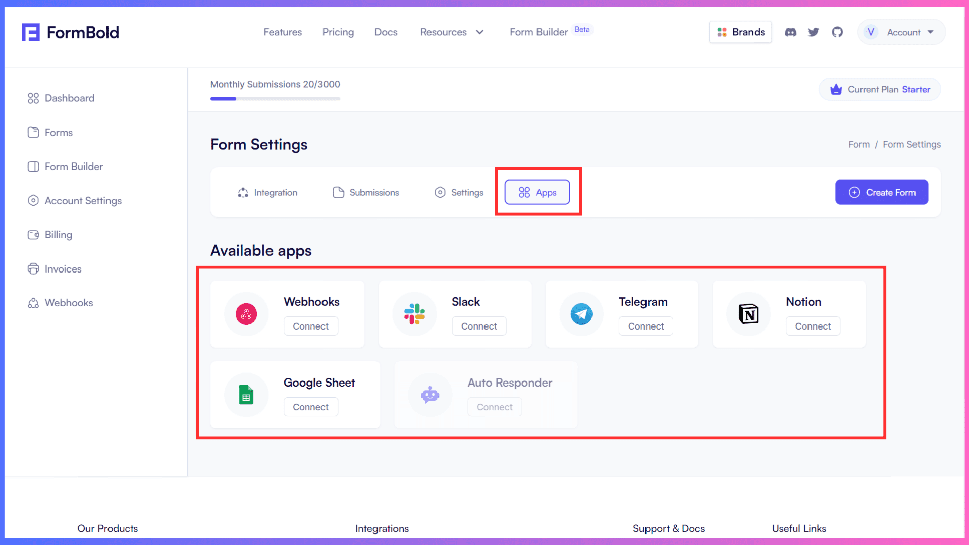 Creating Shareable Forms and Connecting Apps and Integrations