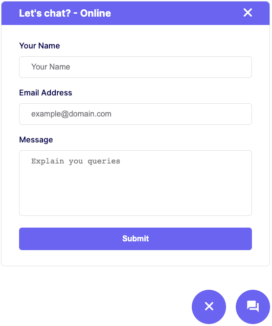 Fully Working Chat Box Chat Bubble HTML Form | FormBold