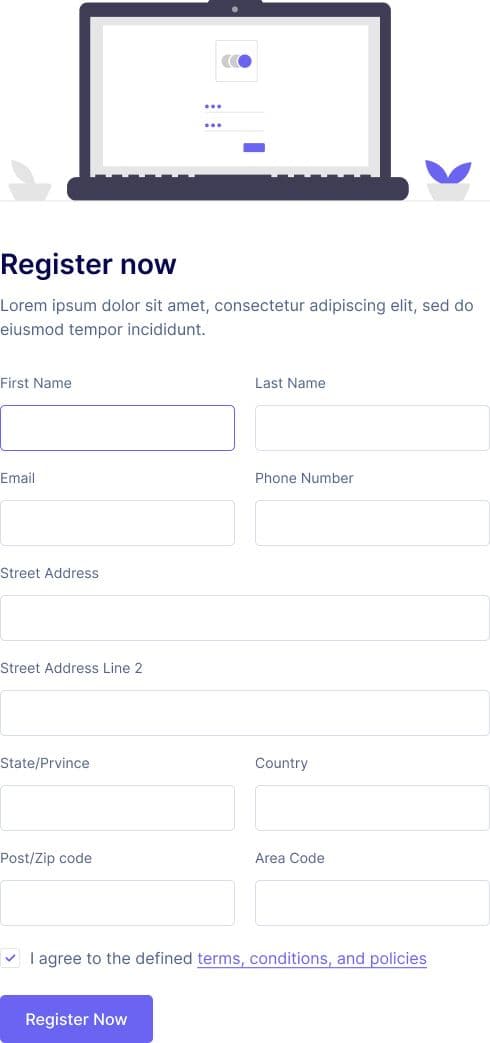 Simple Registration Form | FormBold