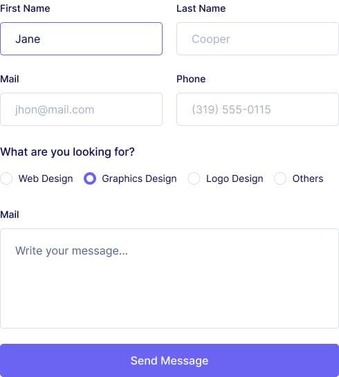 20+ Free HTML Form Templates - Based on HTML/CSS and Tailwind | FormBold