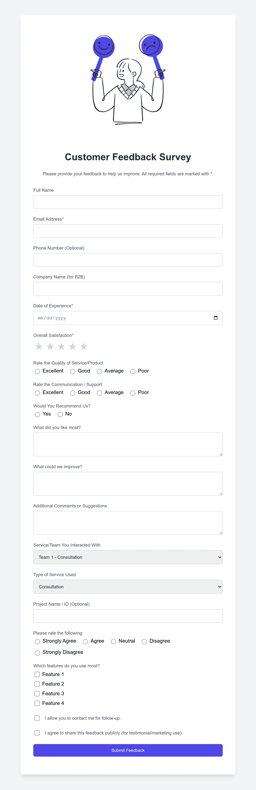 30+ Free HTML Form Templates - Based on HTML/CSS and Tailwind | FormBold