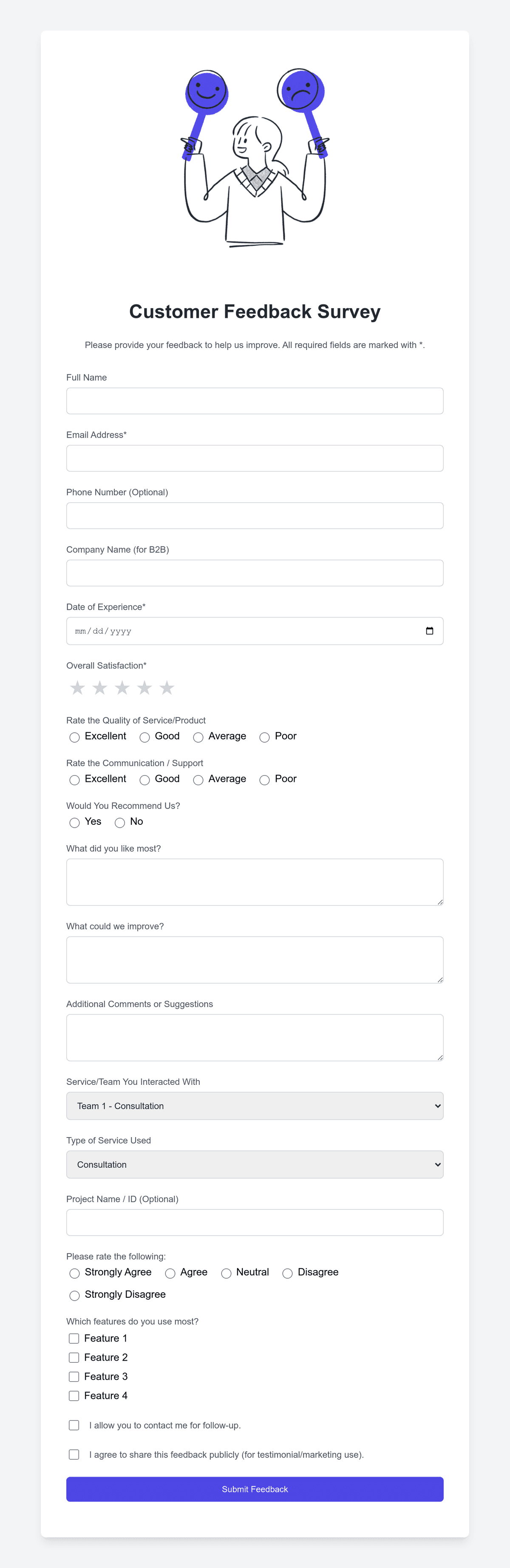 30+ Free HTML Form Templates - Based on HTML/CSS and Tailwind | FormBold