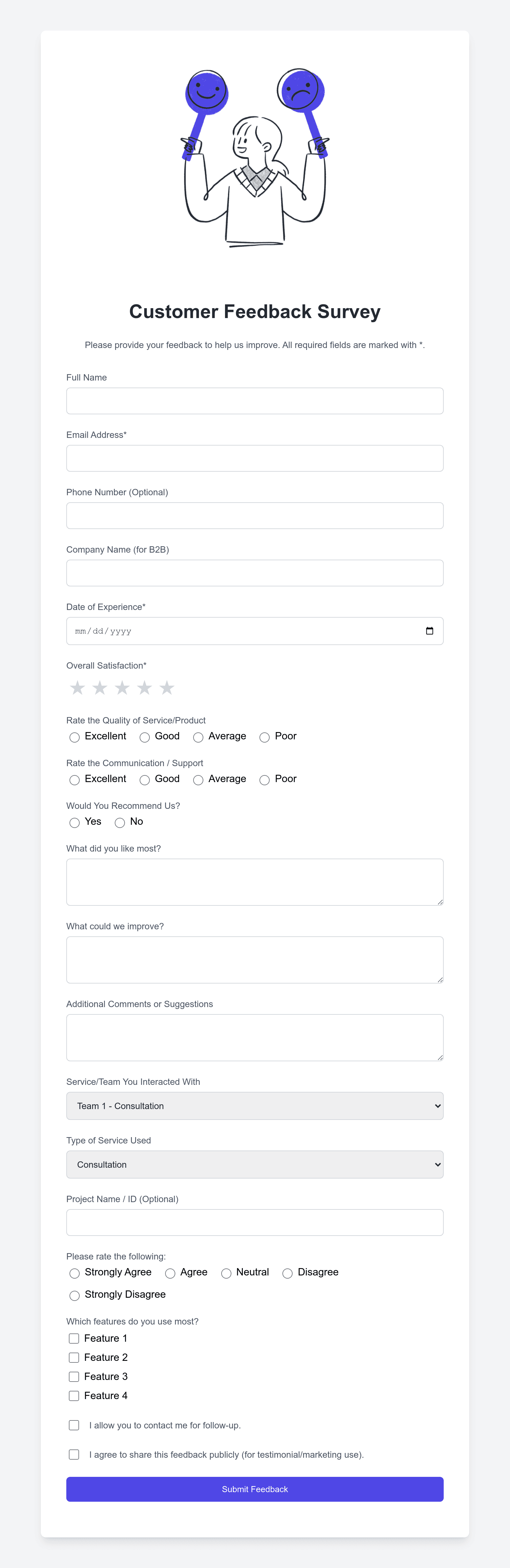30+ Free HTML Form Templates - Based on HTML/CSS and Tailwind | FormBold