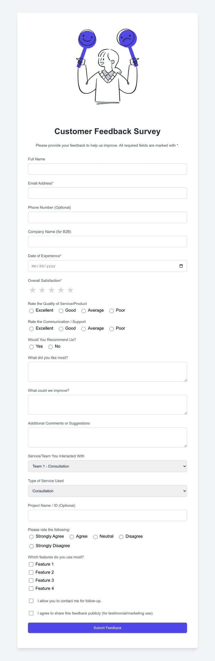30+ Free HTML Form Templates - Based on HTML/CSS and Tailwind | FormBold