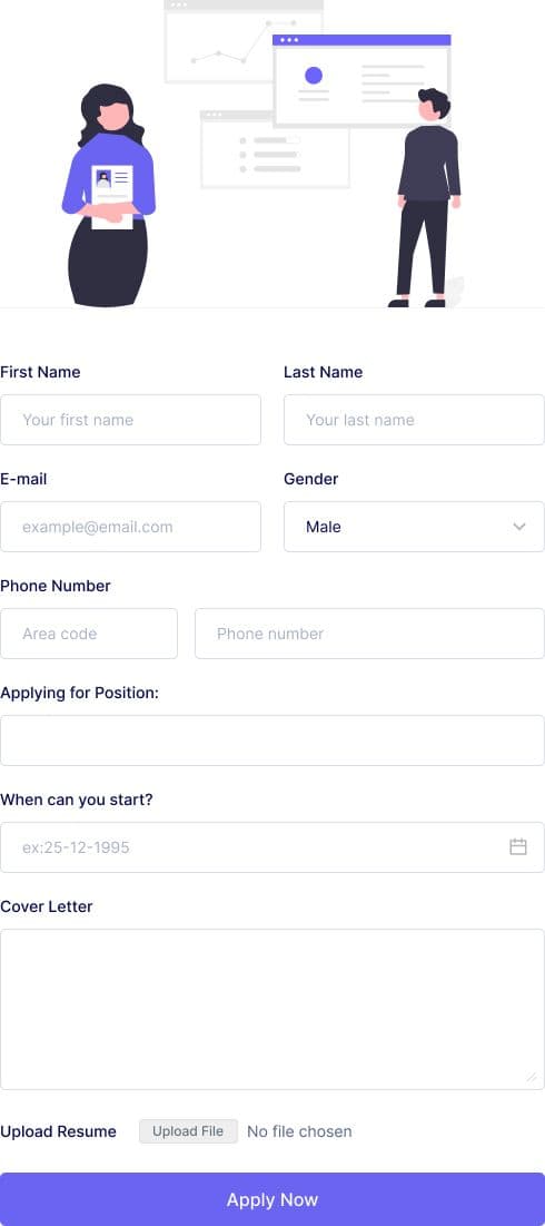 Job Application Form for Website | FormBold